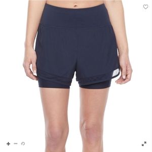 Xersion Navy-Blue Move Running Shorts